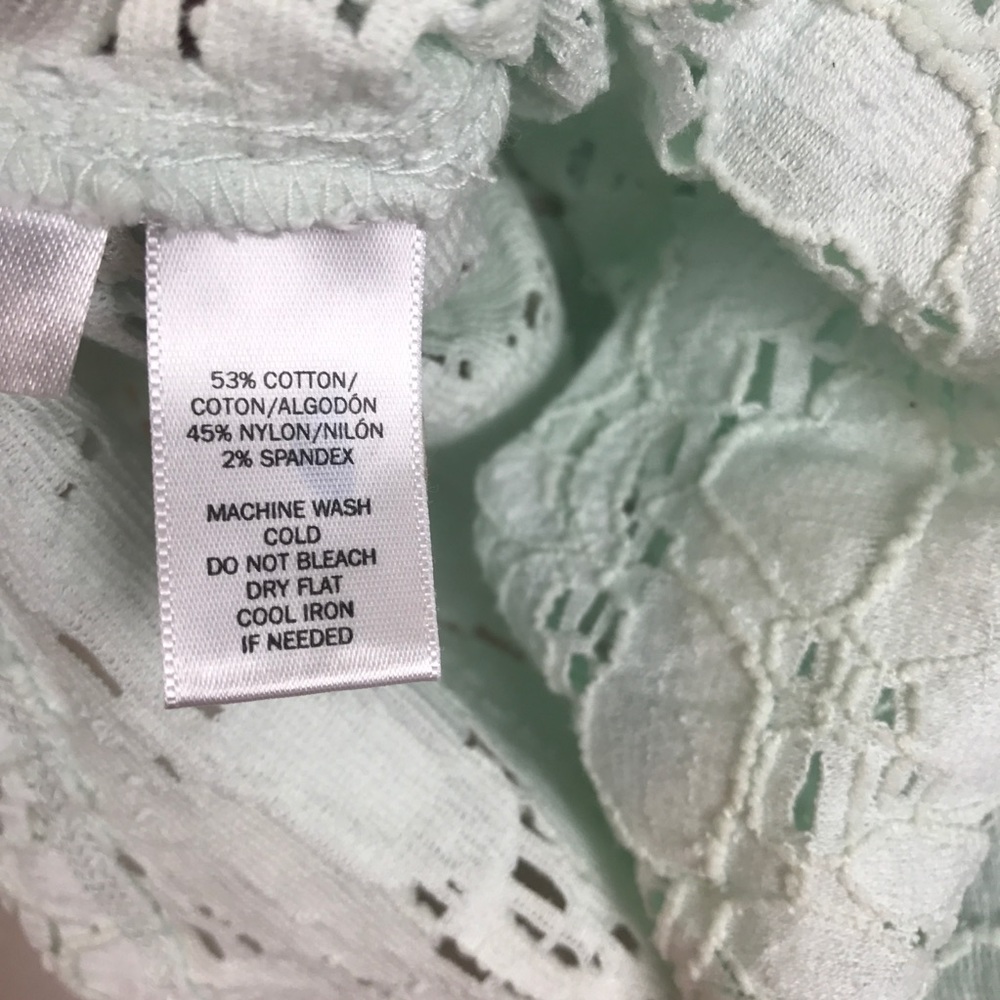 ANN TAYLOR LOFT lace knit blouse top small Sz S - Picture 8 of 8